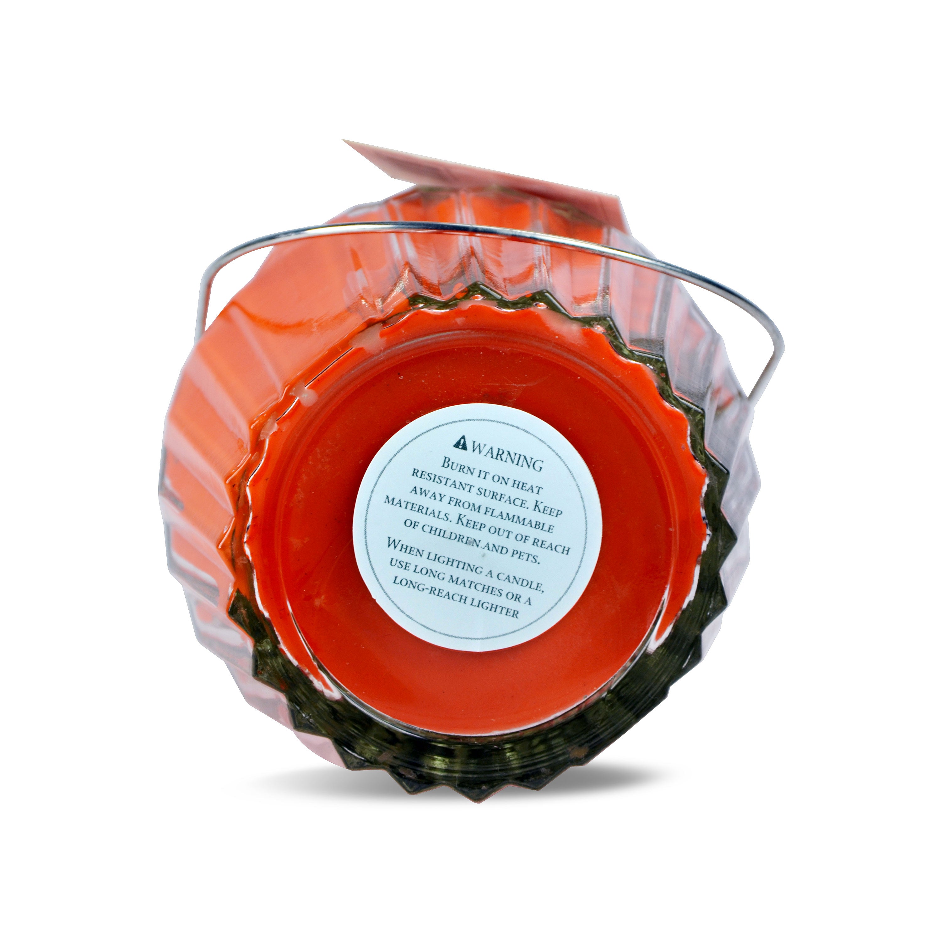 Iris Jar Candle With Wooden( Orange)