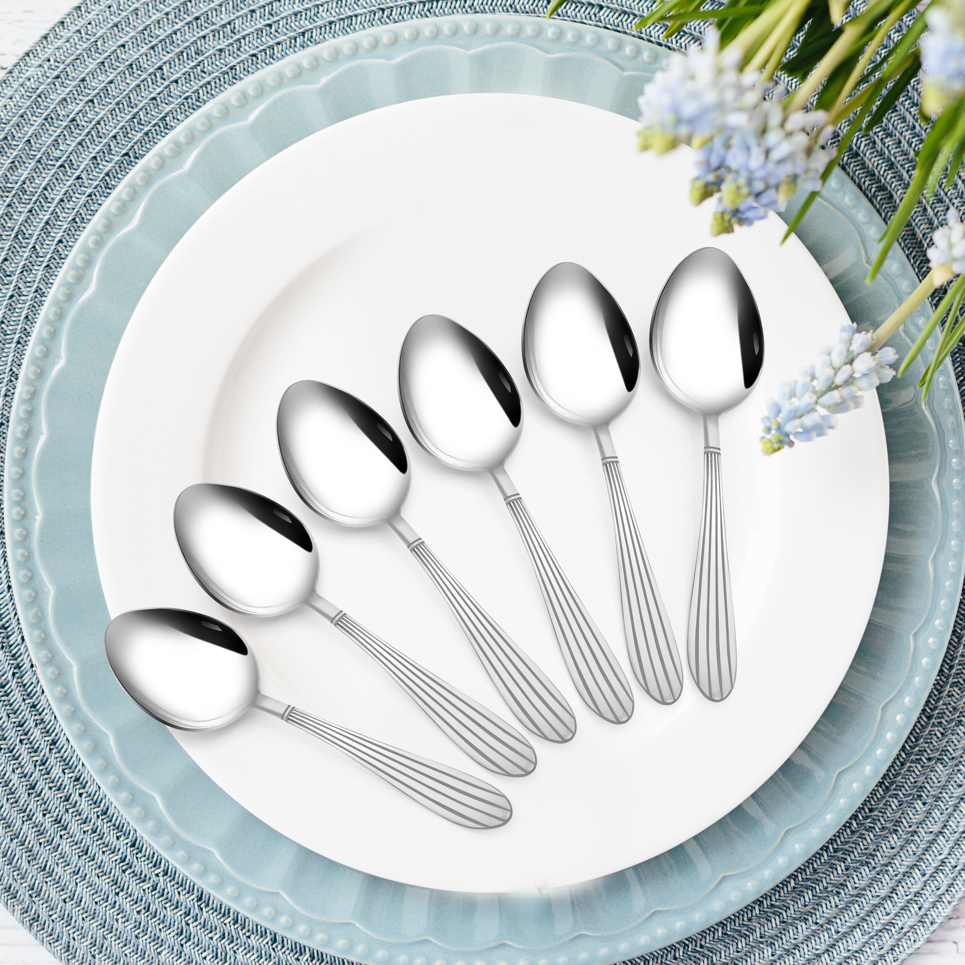 Arias Sysco Dinner Spoon Set of 6 (Silver)