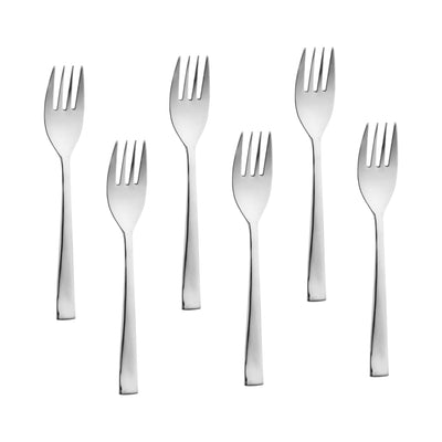 Arias by Lara Dutta Fiesta Dinner Fork Set of 6 (Silver)