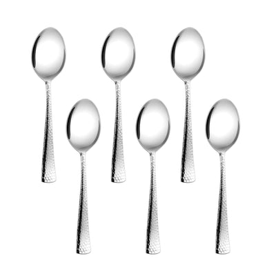 Arias by Lara Dutta Vintage Dinner Spoon Set of 6 (Silver)