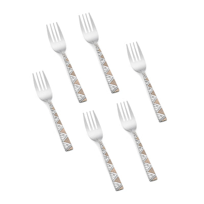 Arias Bloom Dinner Fork Set of 6 (Silver)