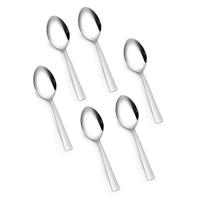 Arias by Lara Dutta Fiesta Dinner Spoon Set of 6 (Silver)