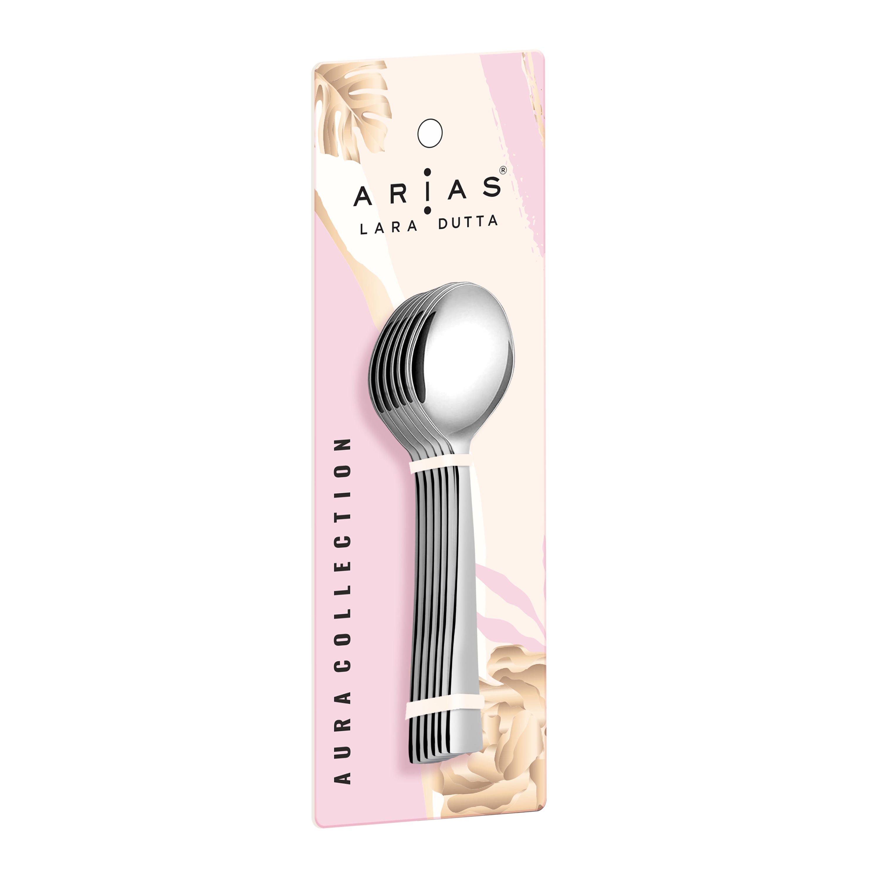 Arias Fiesta Tea Spoon Set of 6 (Silver)