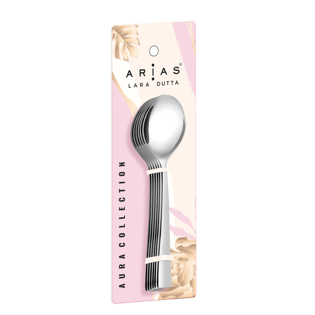 Arias Fiesta Baby Spoon Set of 6 (Silver)