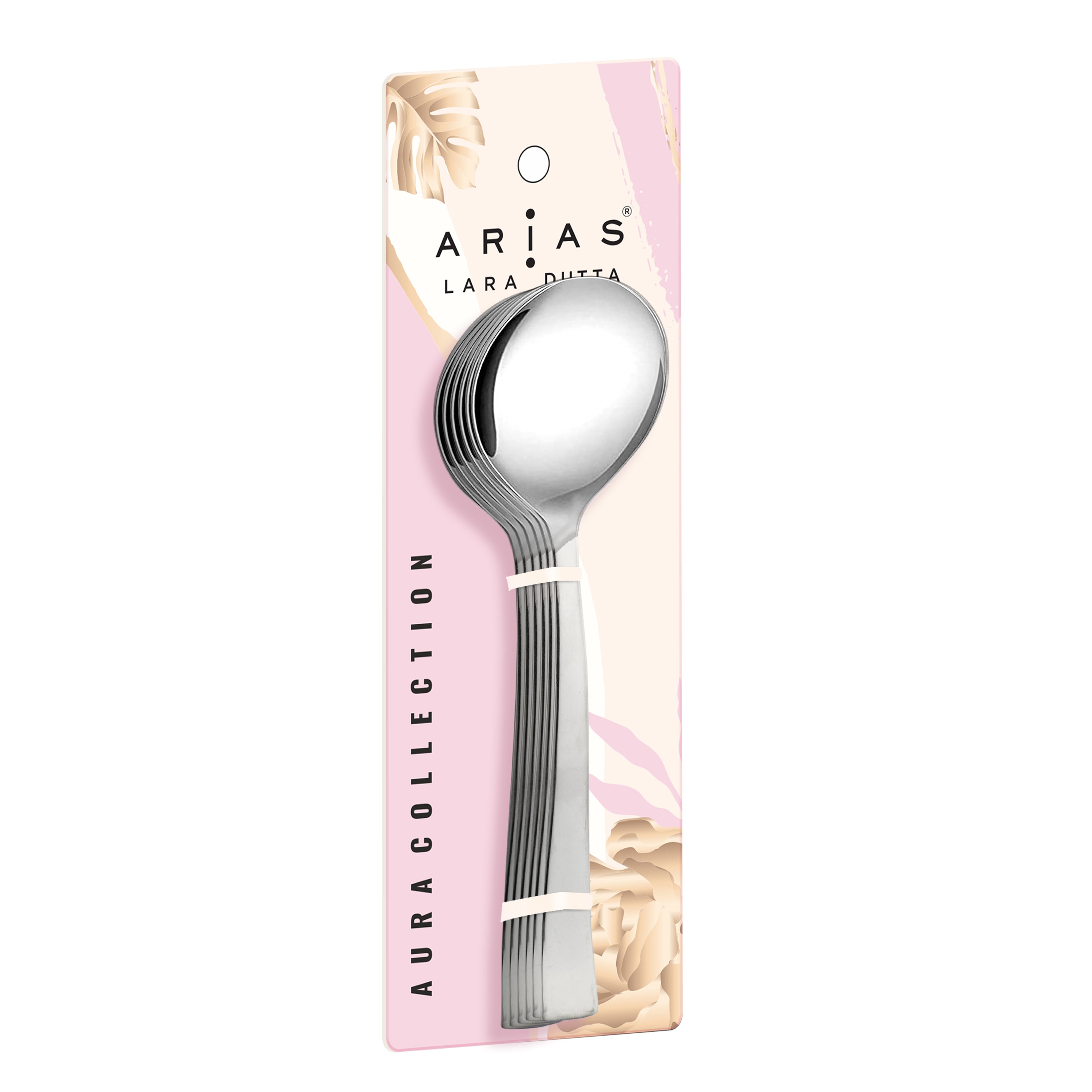 Arias Fiesta Soup Spoon Set of 6 (Silver)