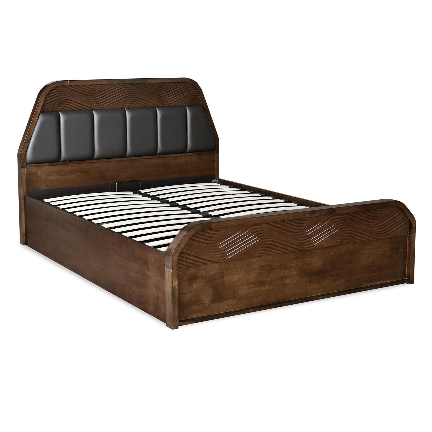 Jenna Queen Bed with Hydraulic Storage (Brown)