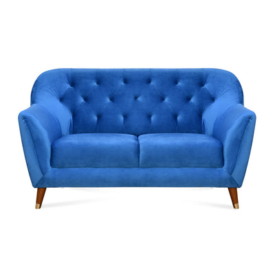 Jennifer 2 Seater Fabric Sofa (Lapis Blue)