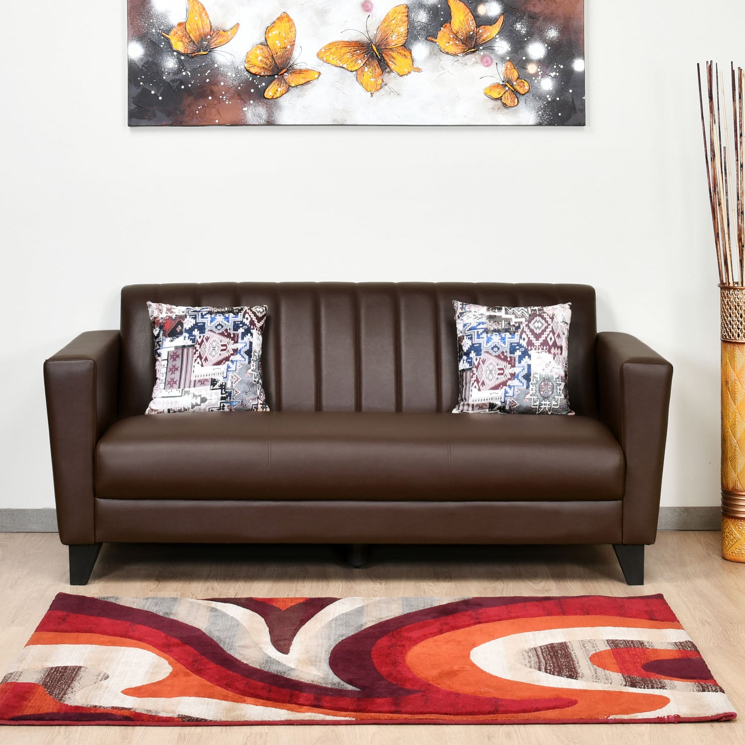 Joy 3 Seater Sofa (Brown)