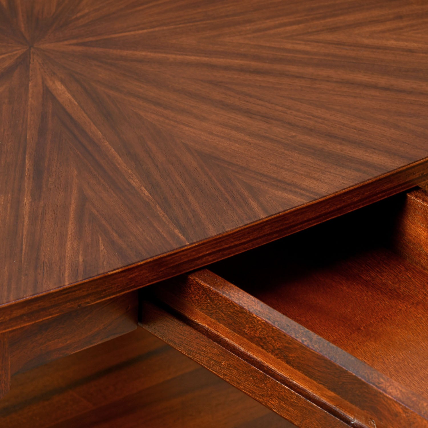 Juliet Solid Wood Side Table with Drawer & Shelf Storage (Light Antique)