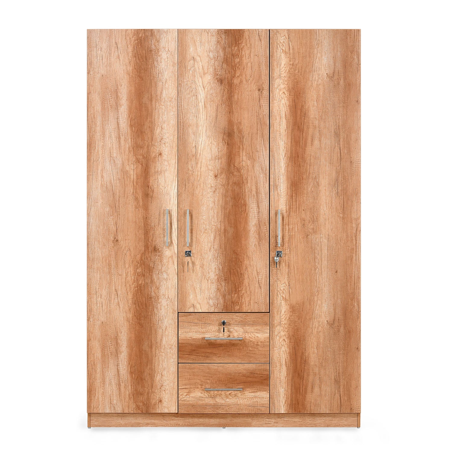 Jupiter Engineered Wood 3 Door Wardrobe (Canyon Oak)
