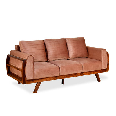 Lakewood 3 Seater Fabric Sofa (Cocoa)