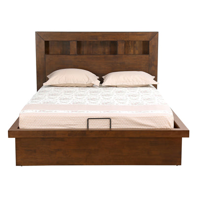 Lincoln King Bed with Hydraulic Storage (Walnut)