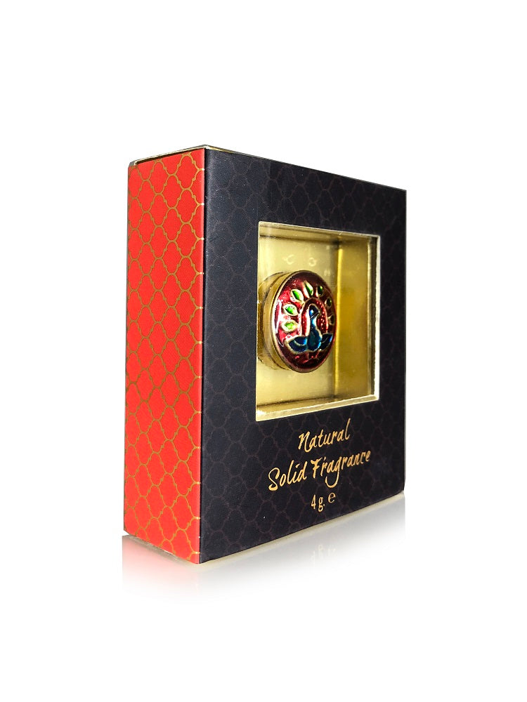 Song of India 4 g Indian Summer Solid Perfume in Brass Cloisonn /Meenakari Jar for Body Fragrance