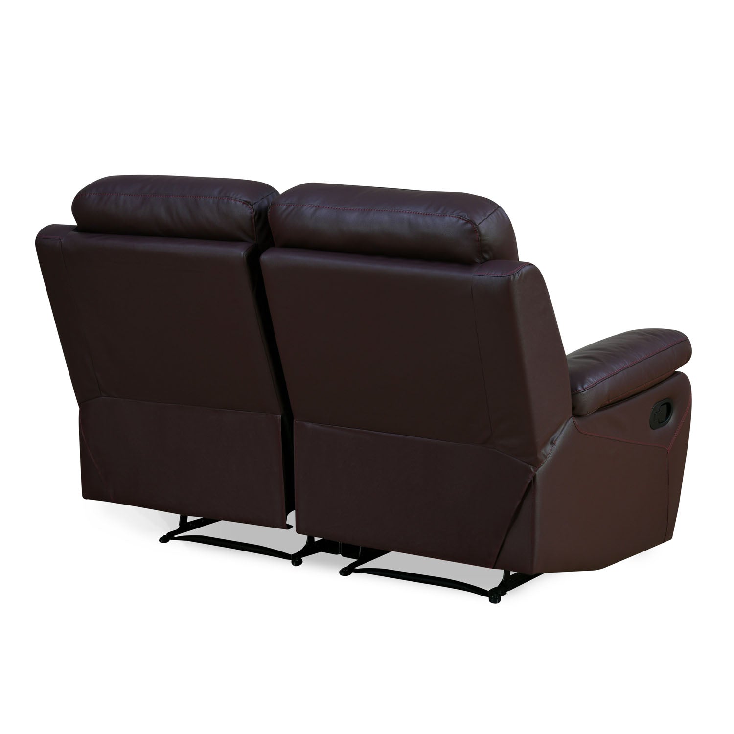 Mandy 2 Seater Leather Manual Recliner (Burgundy)