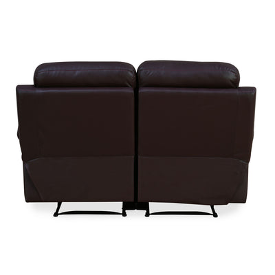 Mandy 2 Seater Leather Manual Recliner (Burgundy)