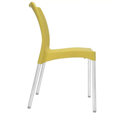Nilkamal Novella 07 Stainless Steel Chair (Yellow)
