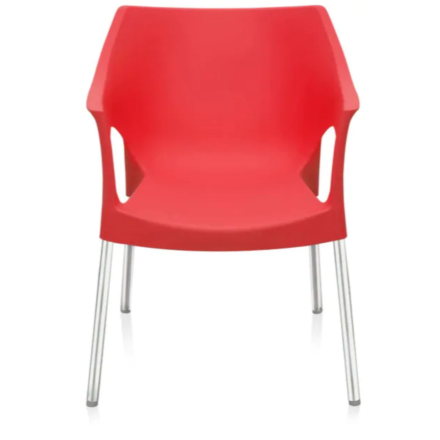 Nilkamal Novella 10 Stainless Steel Chair (Bright Red)