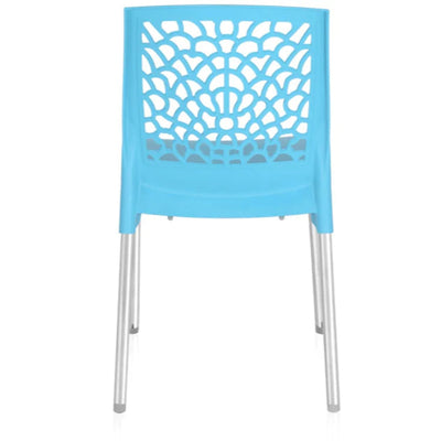 Nilkamal Novella 19 Stainless Steel Chair (Celeste Blue)