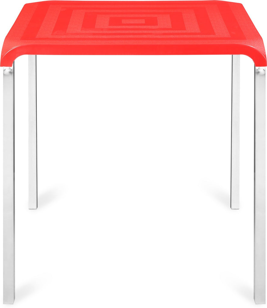 Nilkamal Novella Plastic 4 Seater Dining Table (Bright Red)