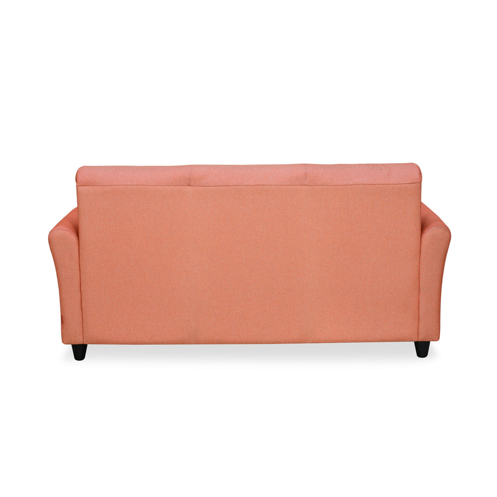 Oliver 3 Seater Fabric Sofa with Side Pocket (Rust)