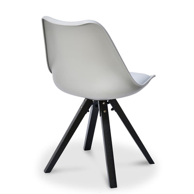 Oyster Solid Wood Dining Chair (Dark Walnut)