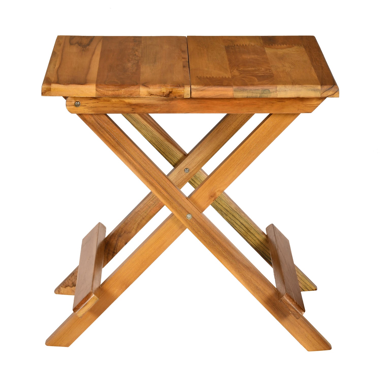 Pablo Teak Wood Folding Table (Natural Walnut)