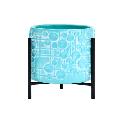 Specks Planter with Stand (Sea Green)