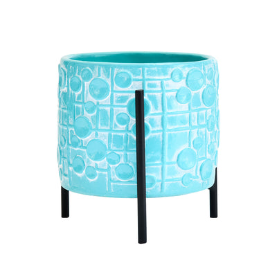 Specks Planter with Stand (Sea Green)