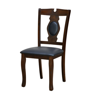 Portsmouth Leatherette Solid Wood Dining Chair (Cappucino)