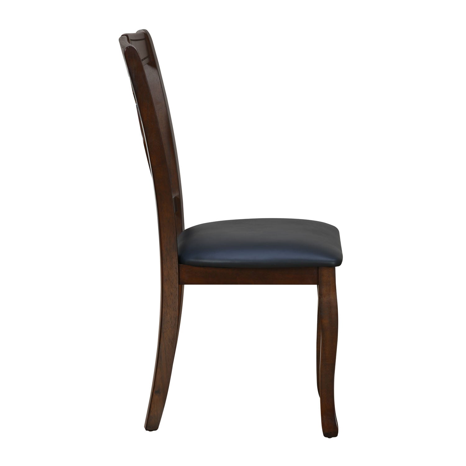 Portsmouth Leatherette Solid Wood Dining Chair Set of 2 (Cappucino)