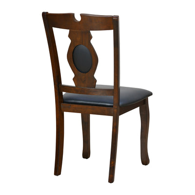 Portsmouth Leatherette Solid Wood Dining Chair Set of 2 (Cappucino)