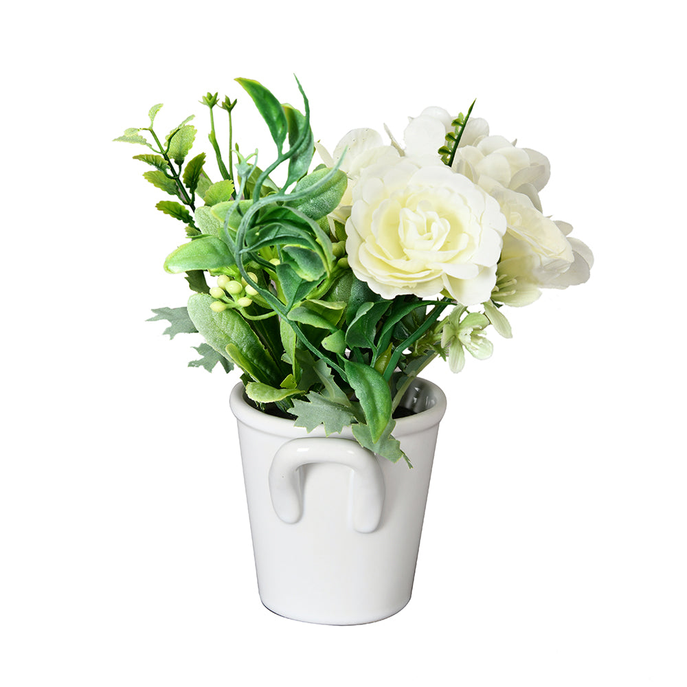 Watering Can Shaped Potted Plant (White)
