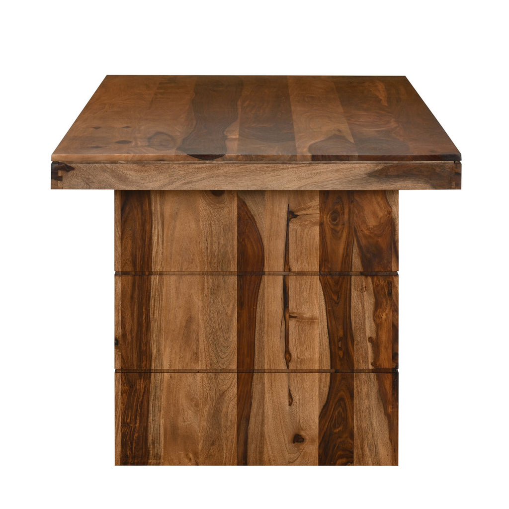 Pride Solid Wood 6 Seater Dining Table (Walnut)