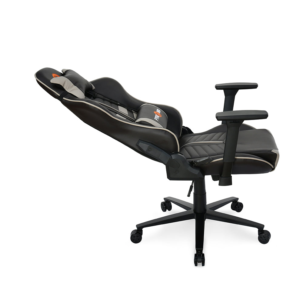 Razos Leatherette Ergonomic Gaming Chair with Neck & Lumbar Pillow (Brown & Beige)