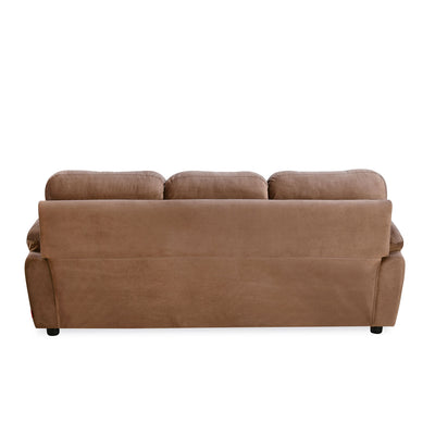 Rebecca Fabric 3 Seater Sofa (Brown)