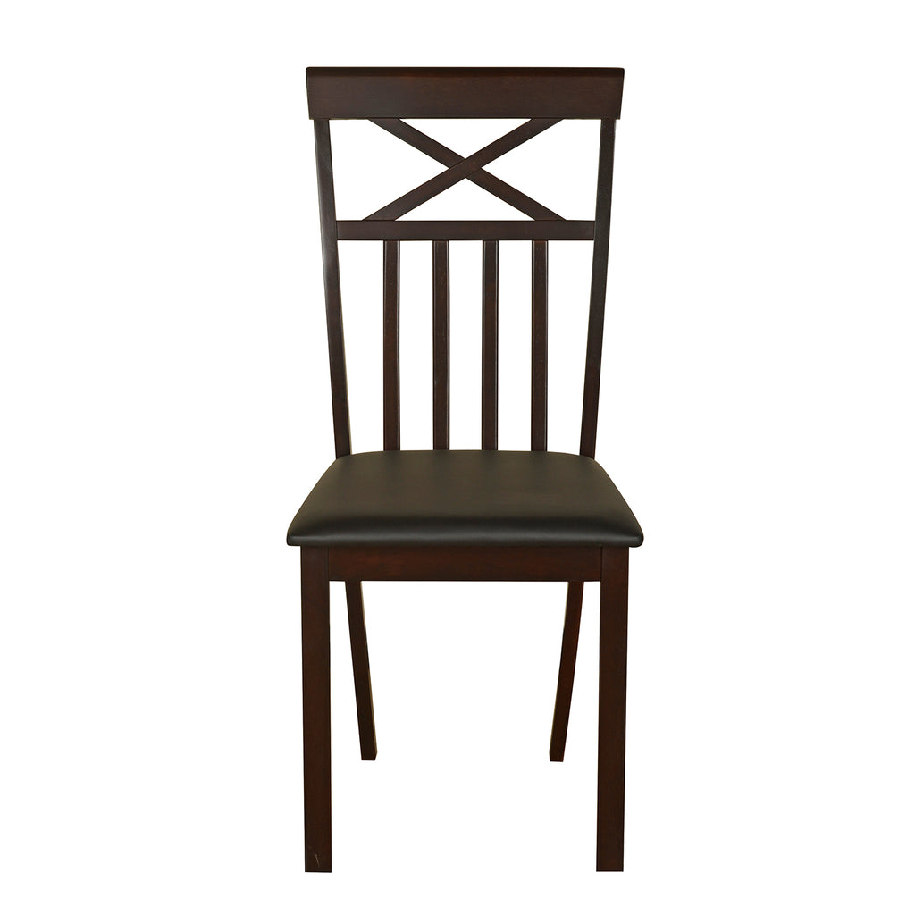Ridge Dining Chair Set of 2 (Dark Cappucino)