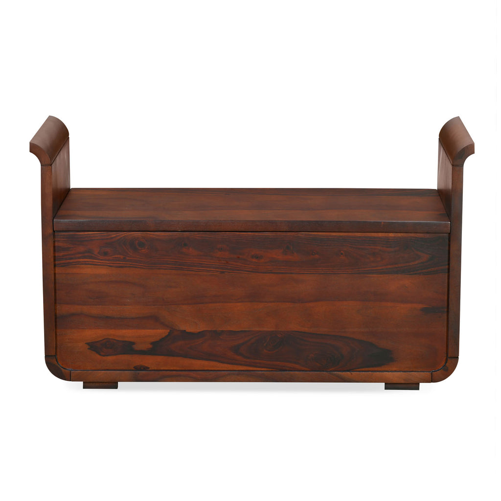 Rio Solid Wood Bench with Storage (Country Light)