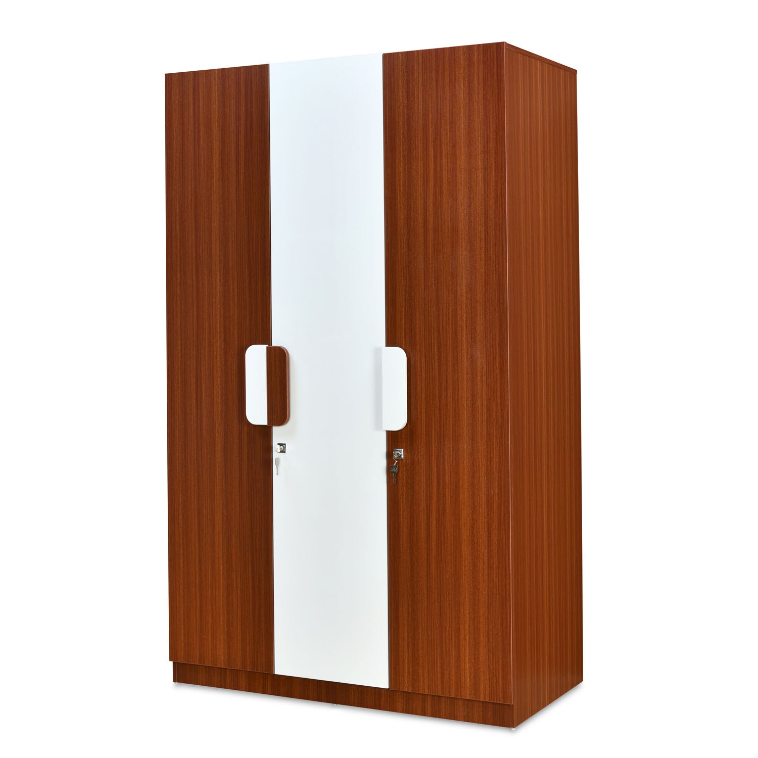 Rubix 3 Door Engineered Wood Wardrobe (Espresso)
