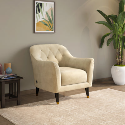 Roslin 1 Seater Fabric Sofa (Beige)