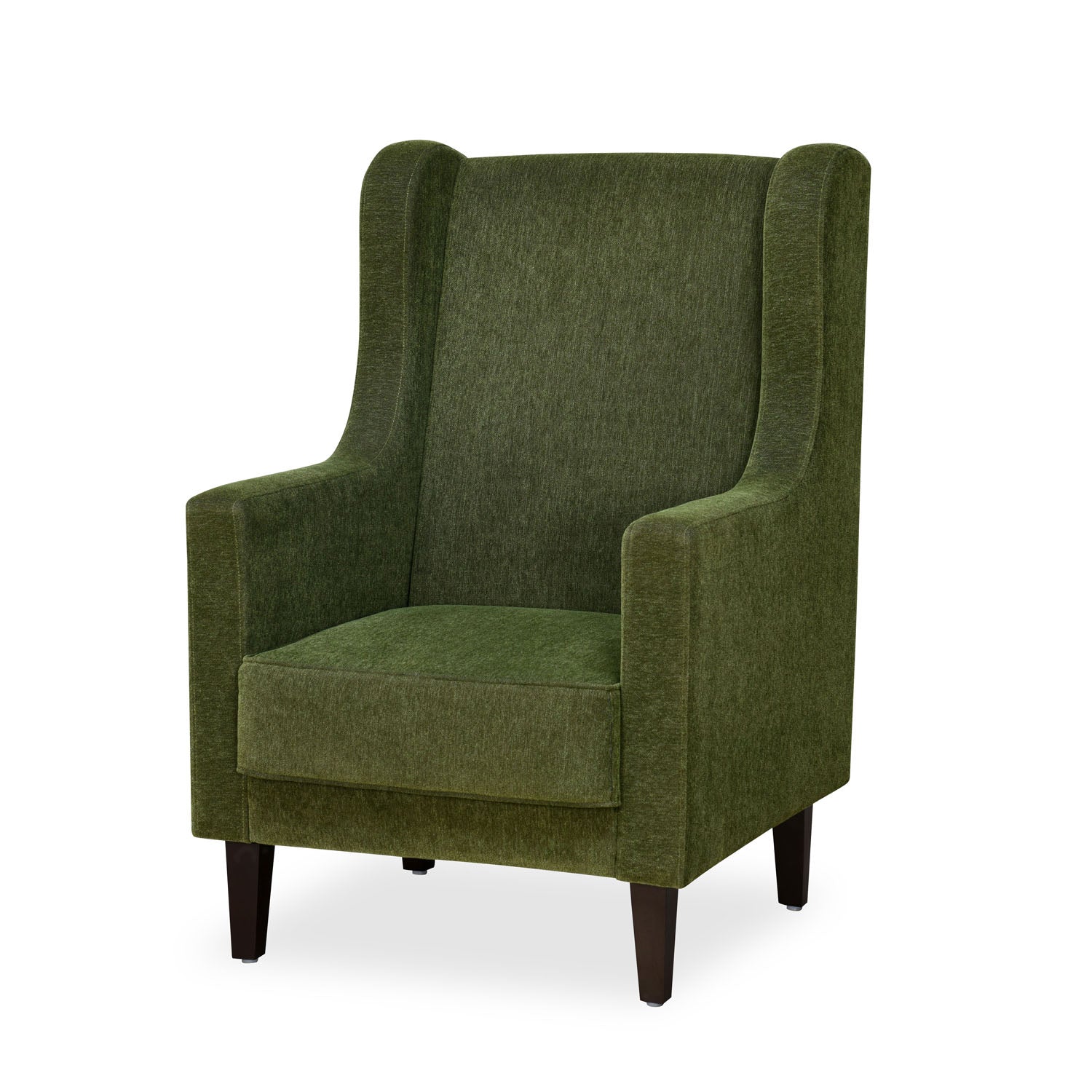 Shelton Fabric Wing Back Arm Chair (Green)
