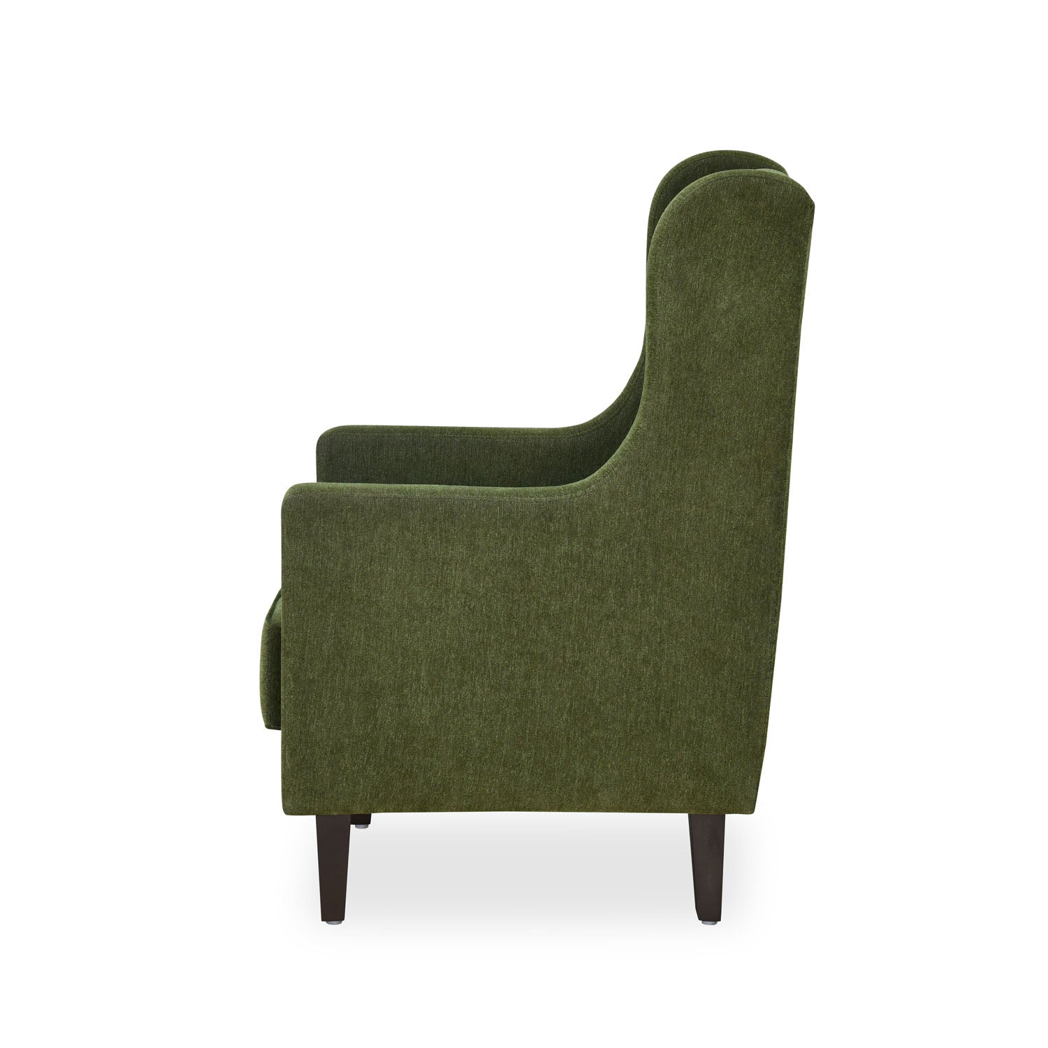 Shelton Fabric Wing Back Arm Chair (Green)