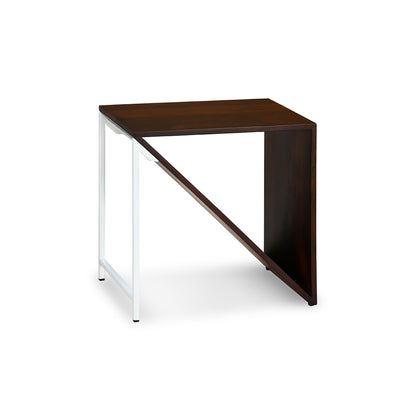 Simona Solid Wood Side Table (White)