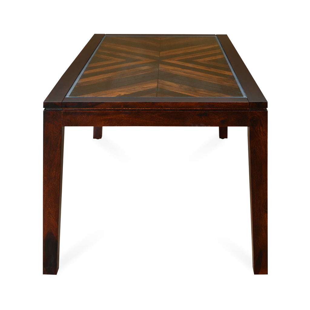 Spitzer Veneer Top Solid Wood 6 Seater Dining Table (Walnut)