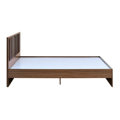 Sterling Upholstered Headboard King Bed Without Storage (Walnut)