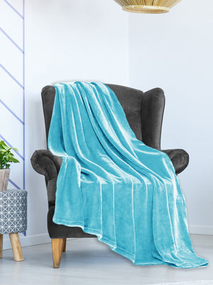 Arliss Solid Polyester Single Blanket (Seagreen)