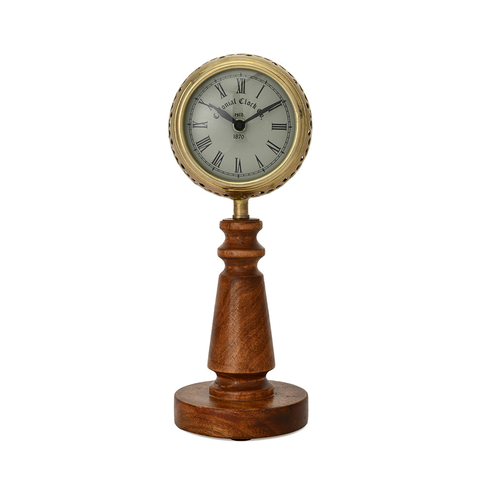 Buy Jali Tower Table Clock (Brown) Online- At Home by Nilkamal