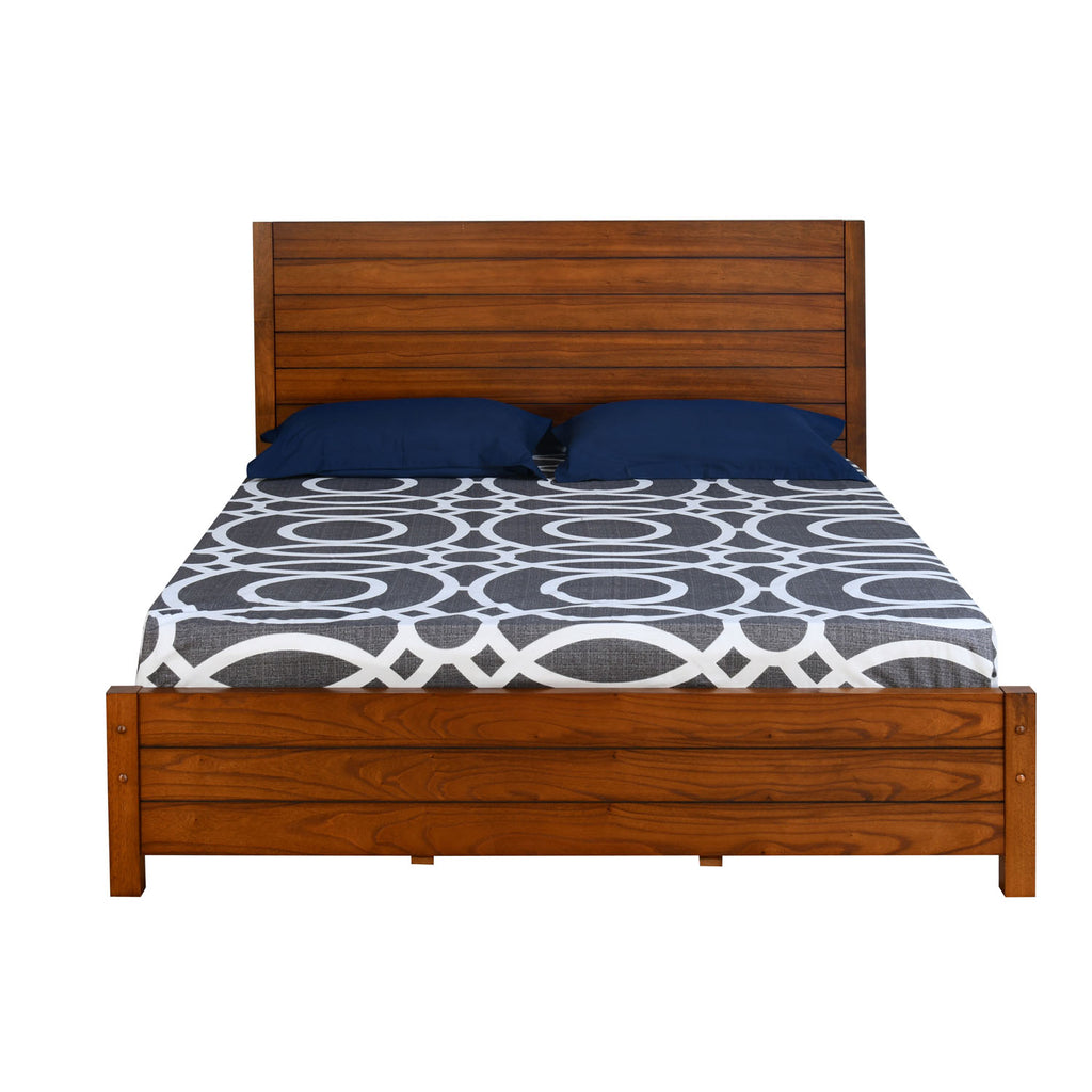 Timberland Solid Wood King Bed Without Storage (Dark Walnut)