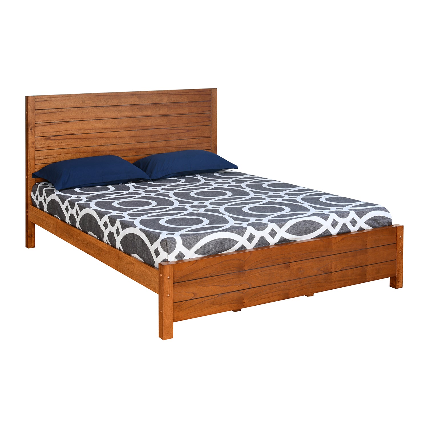 Timberland Solid Wood Queen Bed Without Storage (Wenge)