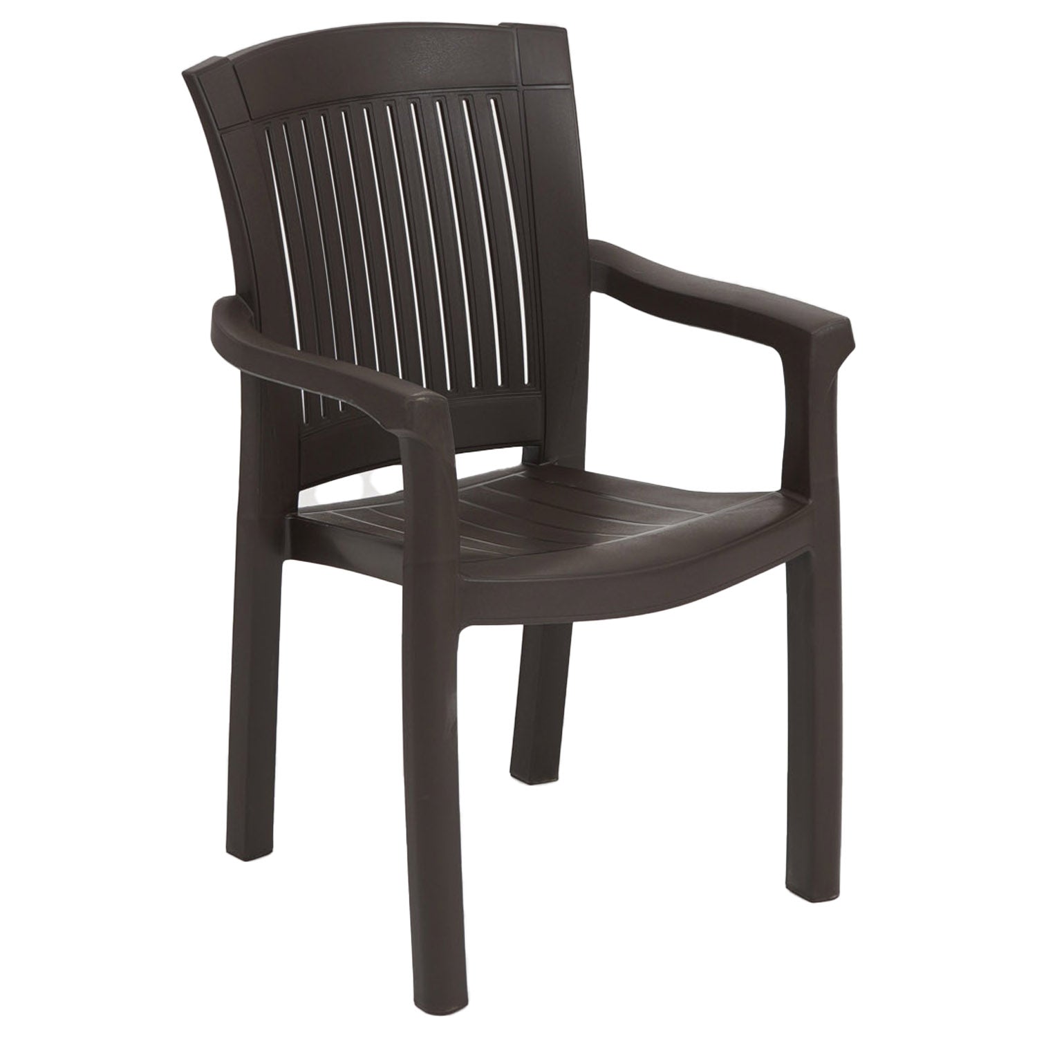 Nilkamal Plastic Chair with Arm (Charcoal Grey)
