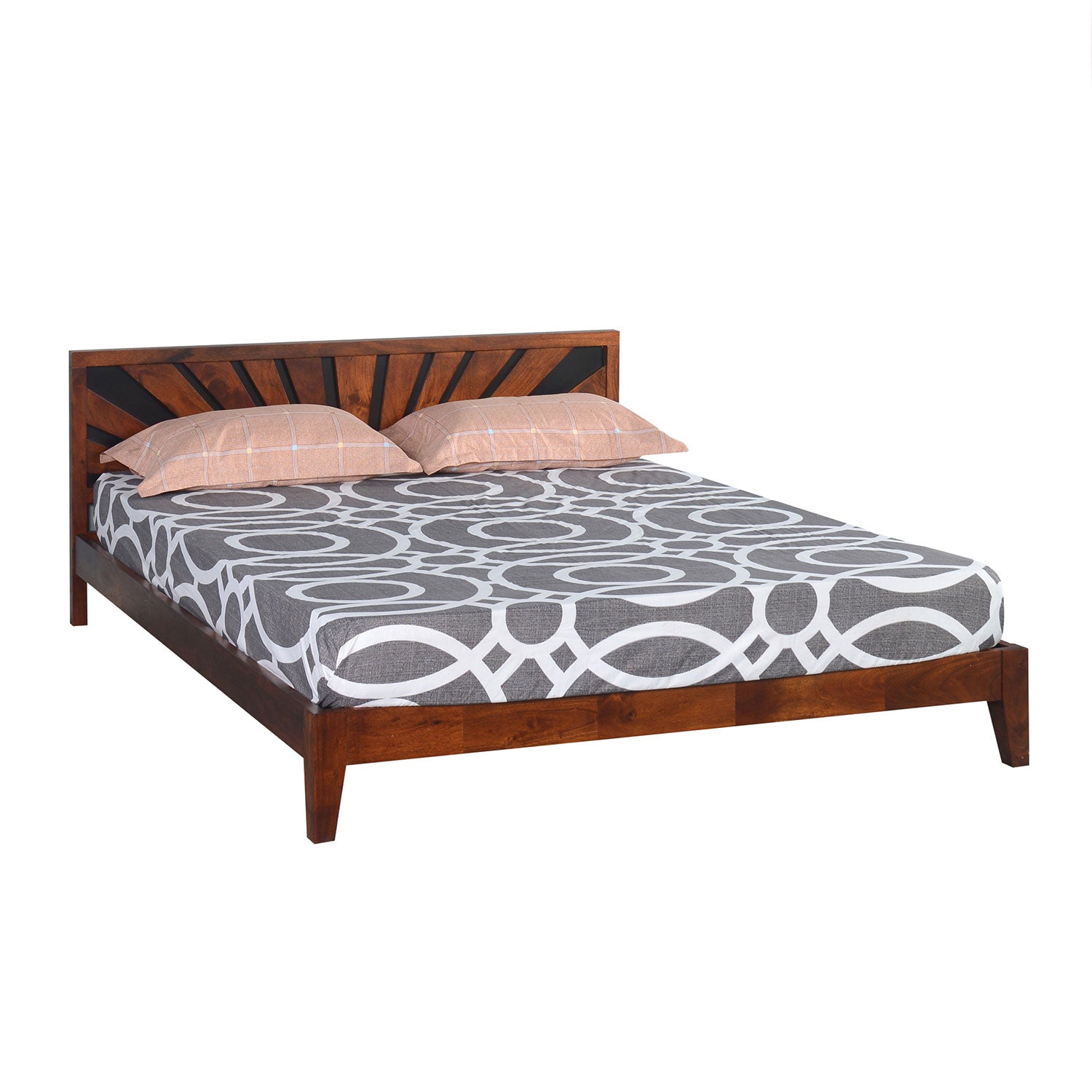 Upminister Queen Bed without Storage (Brown)